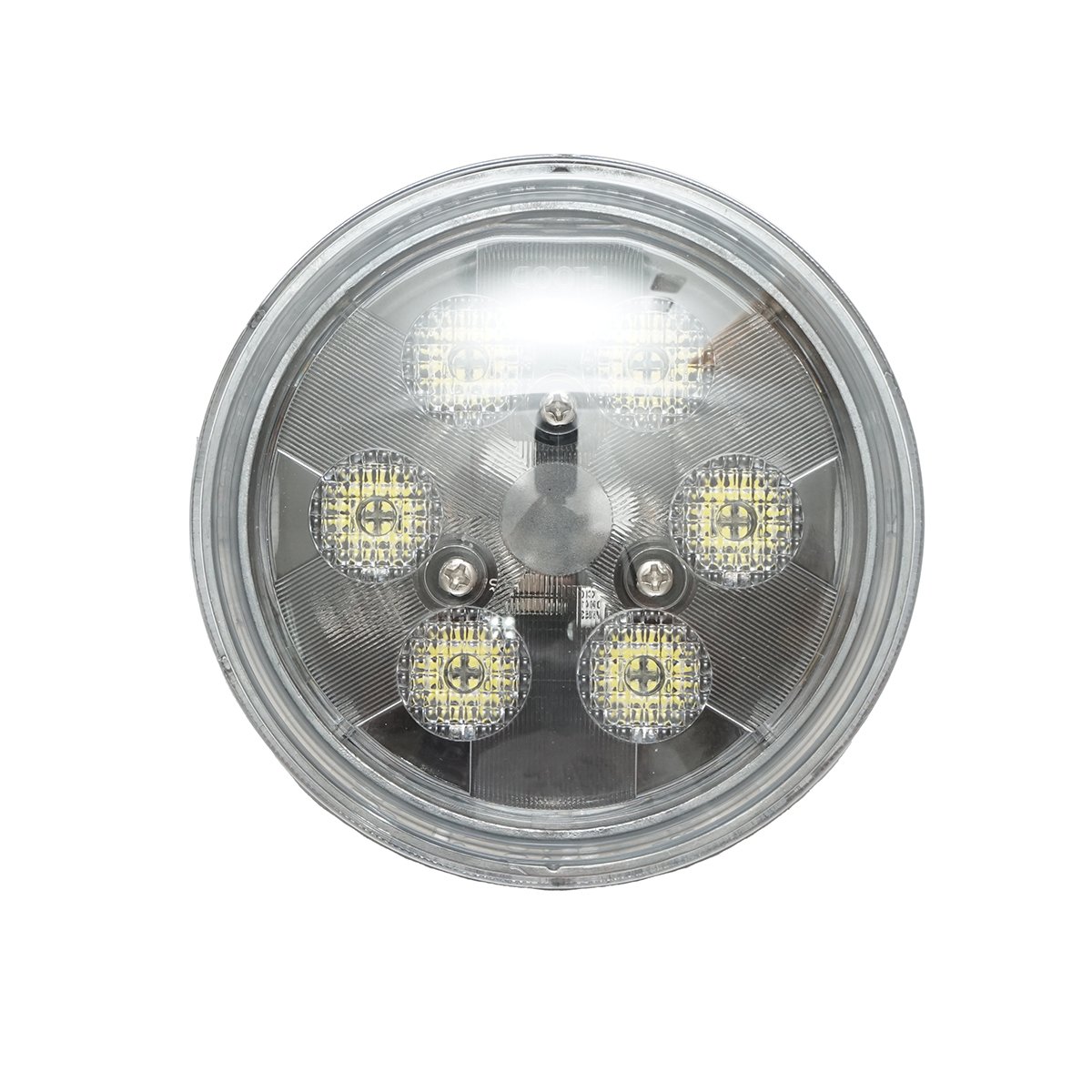 Far rotund 6 LED-uri, 18W 9-32V John Deere cod OEM RE336112, RE285628, RE336111, RE561117, PAR36, RE285629, AR104119, AR21059, AT25451, RE35168 BR0101815
